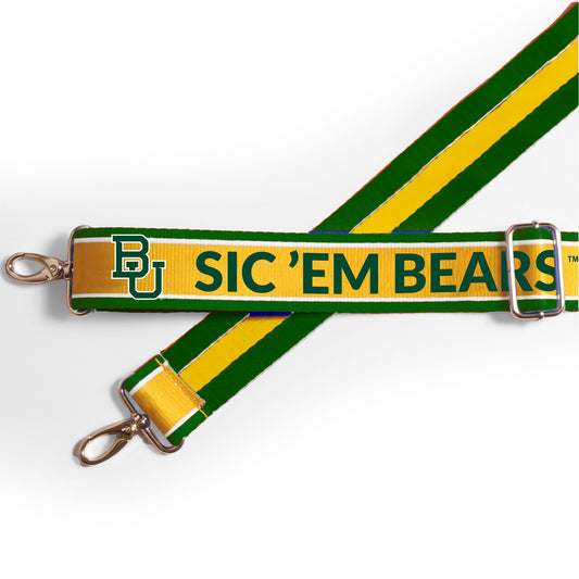 Baylor Bears Classic Stripe Purse Strap – 1.5"