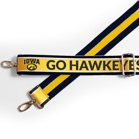 Iowa Hawkeyes Classic Stripe Purse Strap – 1.5"