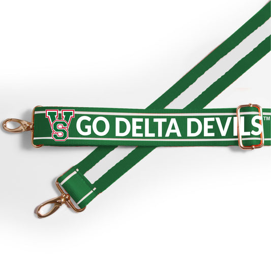 Mississippi Valley State Delta Devils officially licensed patterned purse strap by Desden