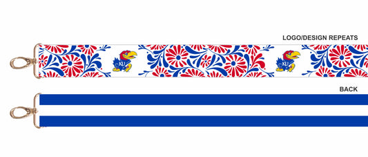 Kansas Jayhawks Floral Purse Strap – 1.5"
