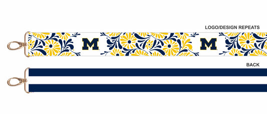 Michigan Wolverines Floral Purse Strap – 1.5"