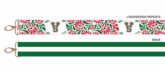 Mississippi Valley State Delta Devils Floral Purse Strap – 1.5"