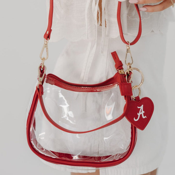 Desden Purse Alabama Crimson Tide Clara Clear Purse with Heart Charm