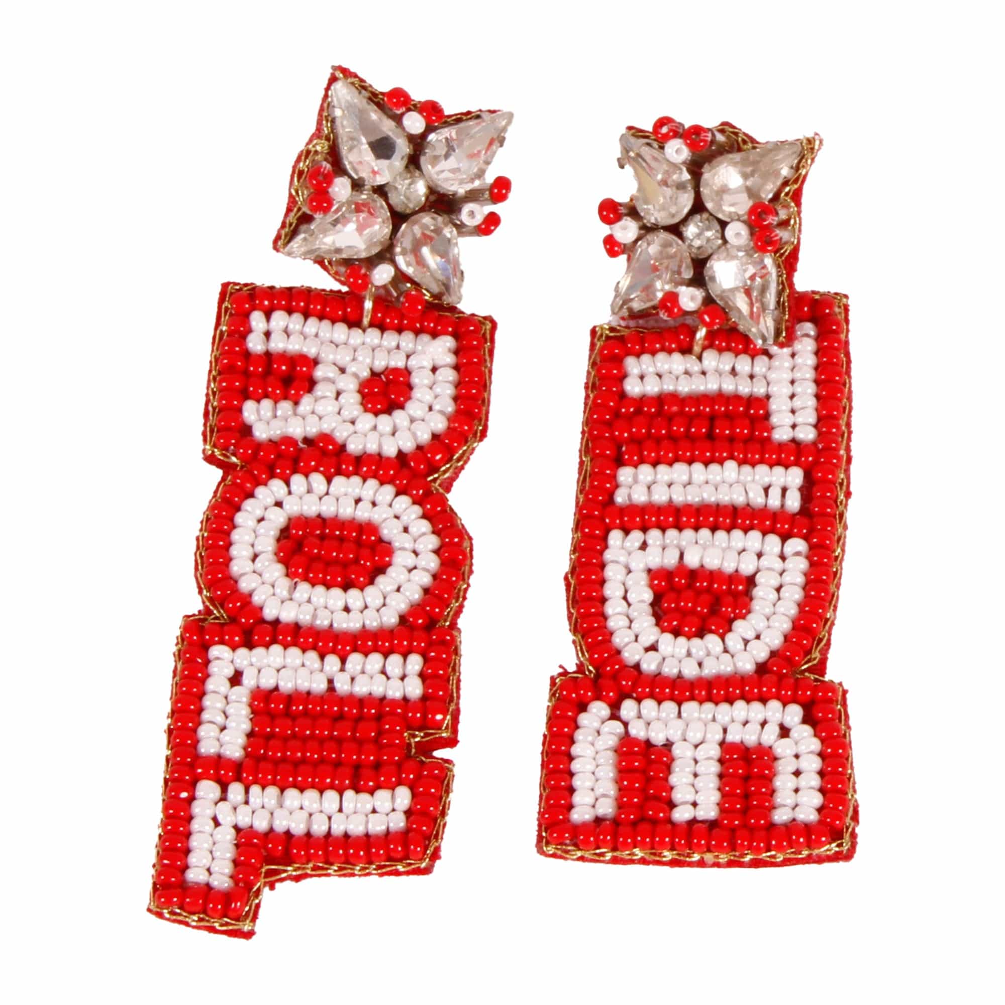 Hand Beaded Collegiate Licensed Game Day Earrings