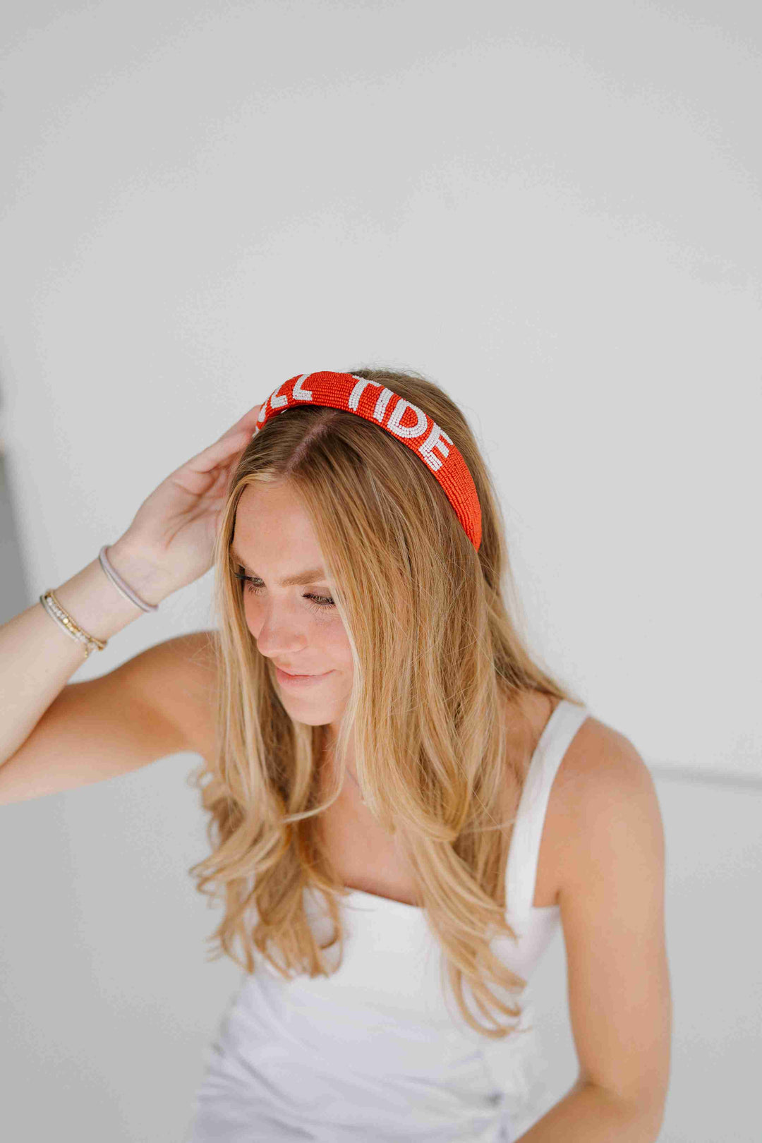 Desden Beaded Headband Alabama Roll Tide Headband by Desden