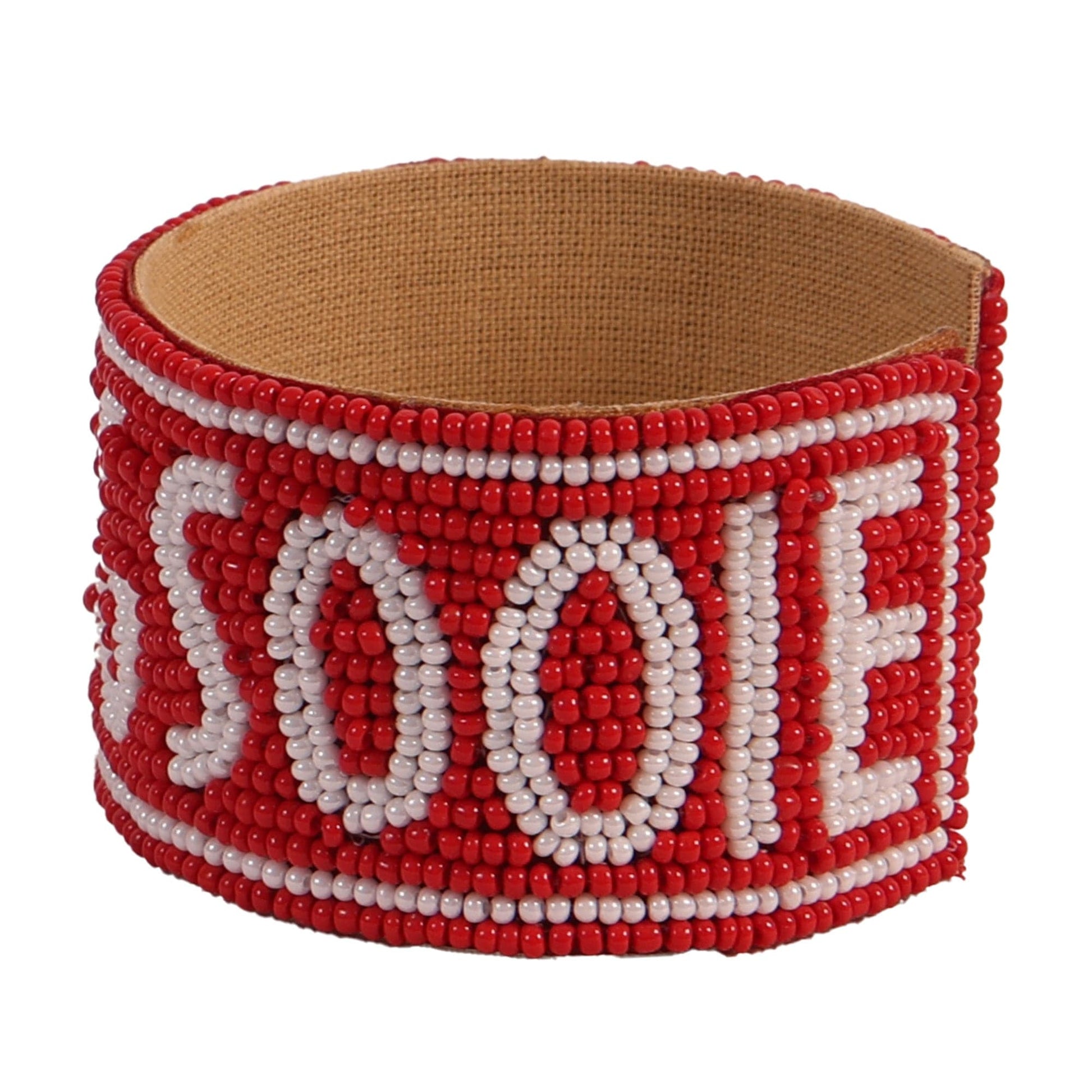 Desden Beaded Cuff Arkansas Razorbacks Beaded Cuff in Crimson and White by Desden