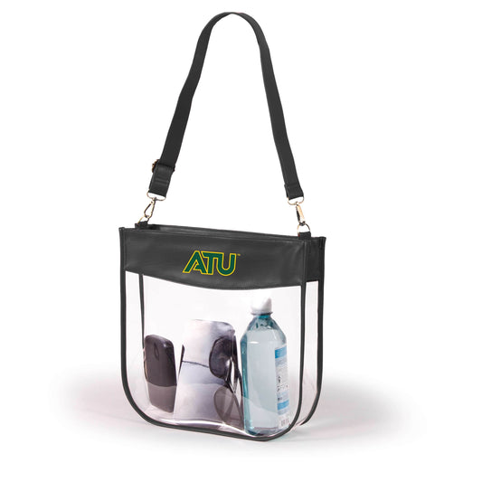 Arkansas Tech Kate Large Clear Purse with Zipper, stadium-approved, officially licensed, by Desden