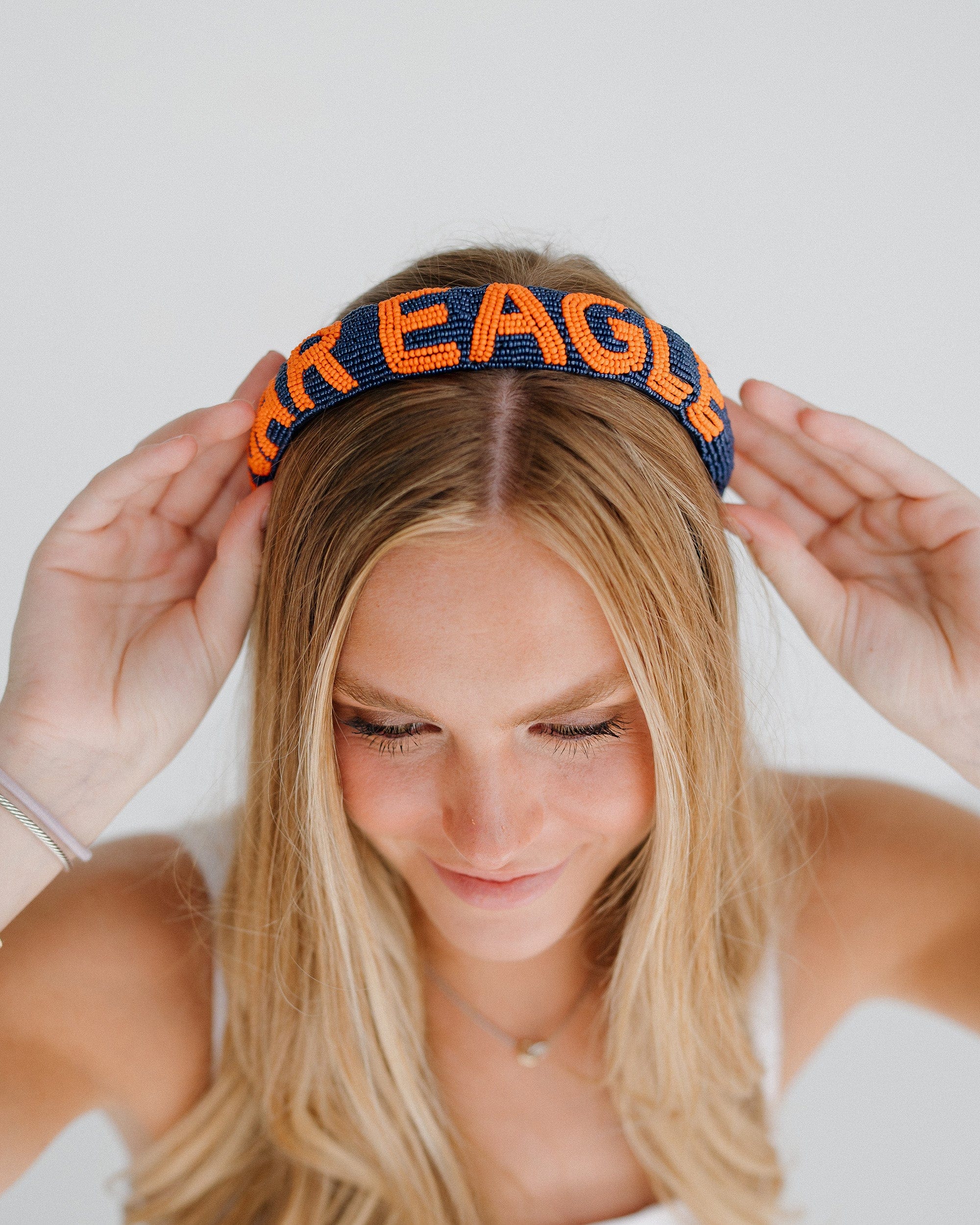 Desden Beaded Headband Auburn War Eagle Beaded Headband by Desden