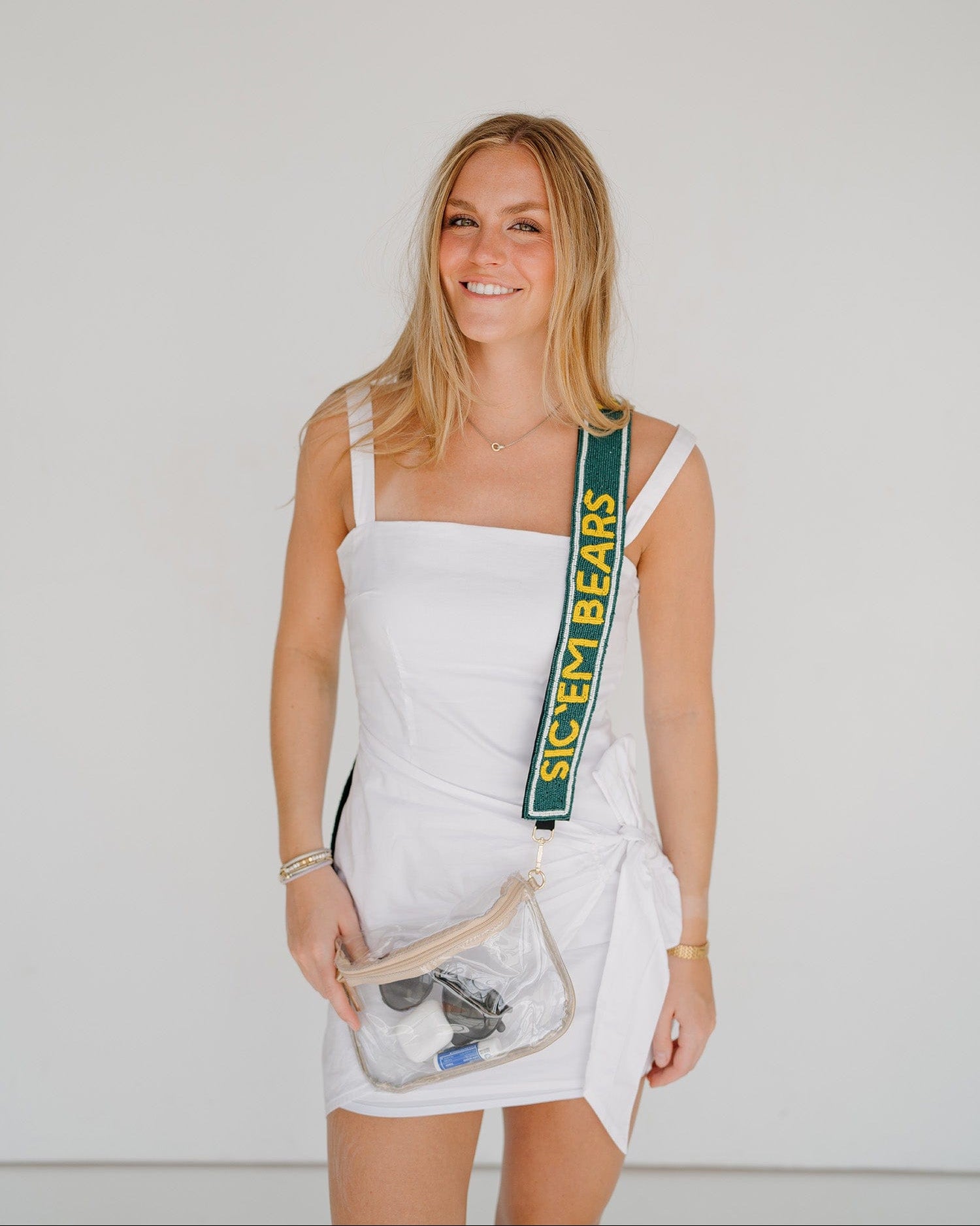 Desden Strap Baylor Bears Sic Em Beaded Purse Strap in Green and Gold by Desden