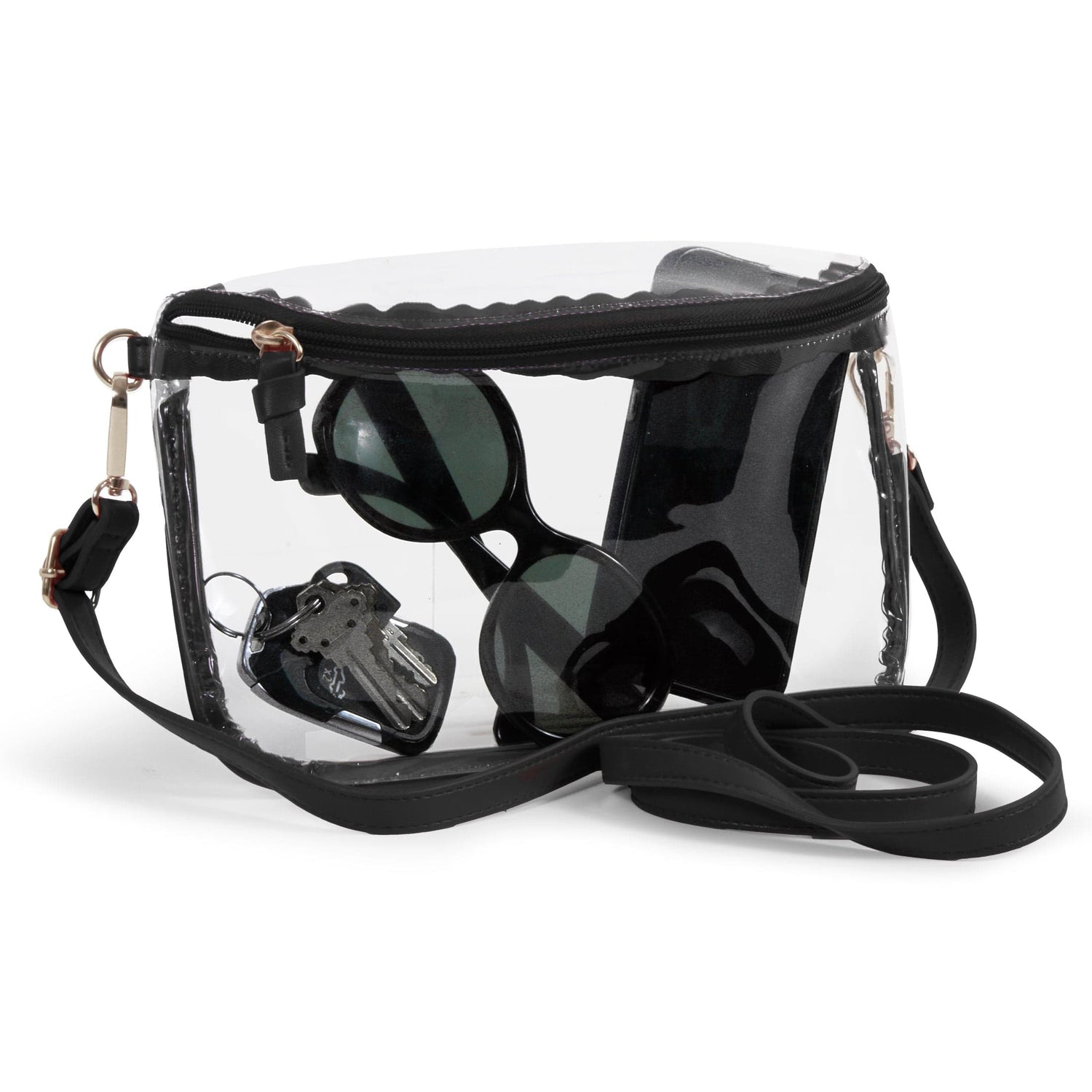 Desden Purse Black Trimmed Clear Sling Purse by Desden-47