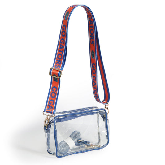 Desden Purse Bridget Clear Purse for Women with Patterned Shoulder Straps - Florida Gators by Desden