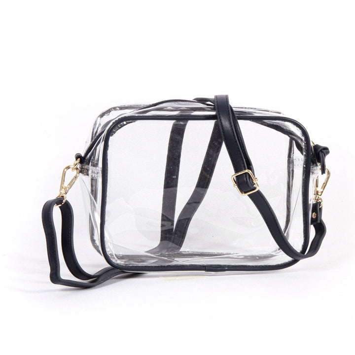 Desden Purse Bridget Clear Purse with Patterned Shoulder Straps - Marshall