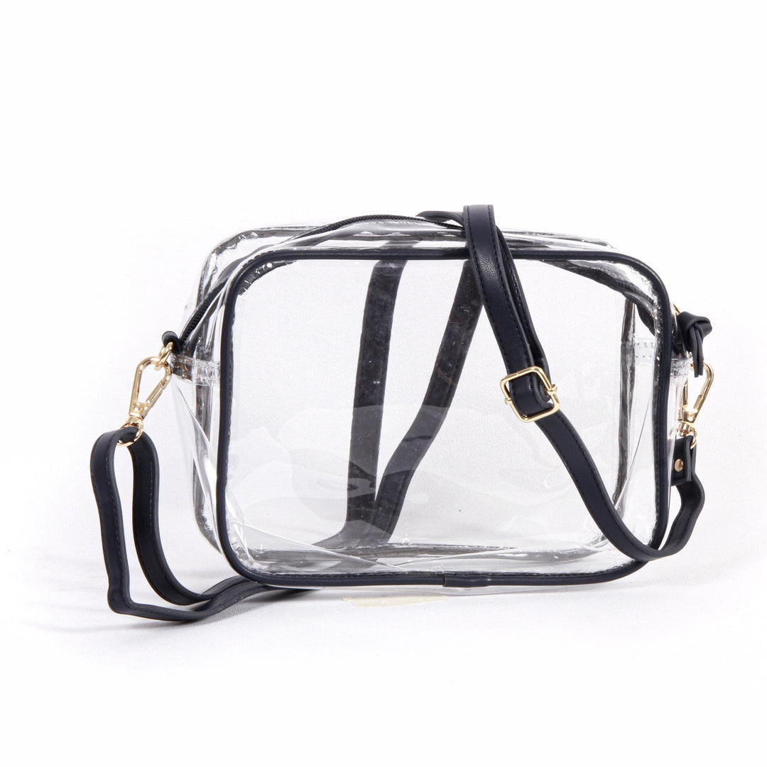 Desden Purse Bridget Clear Purse with Patterned Shoulder Straps - Miami