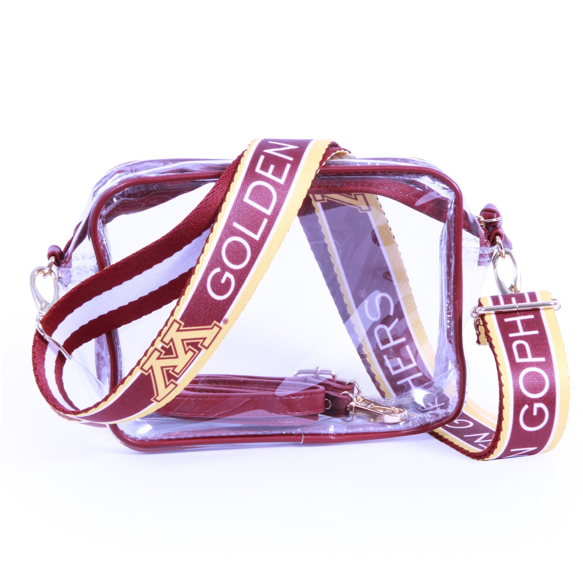 Minnesota Golden Gophers Bridget Clear Purse, stadium-approved, officially licensed, by Desden