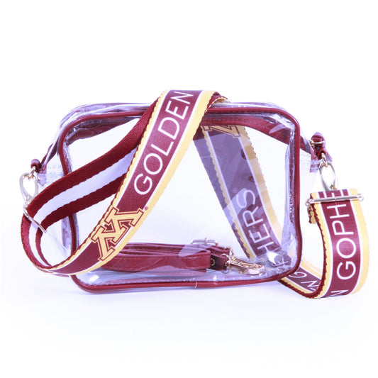 Minnesota Golden Gophers Bridget Clear Purse, stadium-approved, officially licensed, by Desden