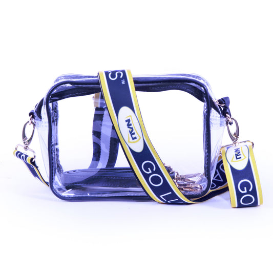 Northern Arizona Bridget Clear Purse, stadium-approved, officially licensed, by Desden
