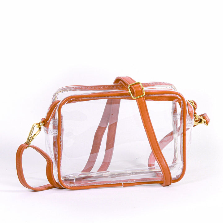 Desden Purse Bridget Clear Purse with Patterned Shoulder Straps - Texas