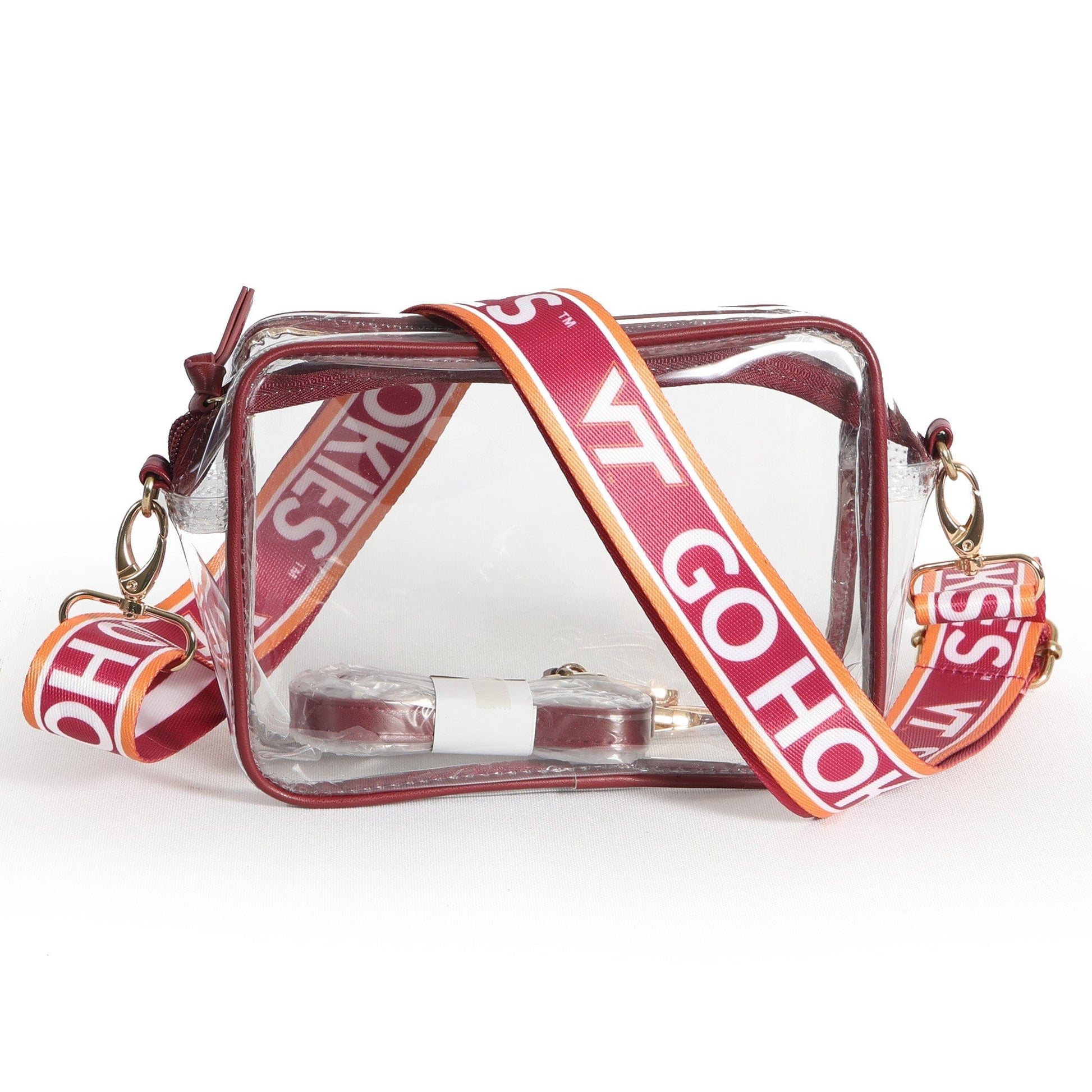 Virginia Tech Hokies Bridget Clear Purse, stadium-approved, officially licensed, by Desden