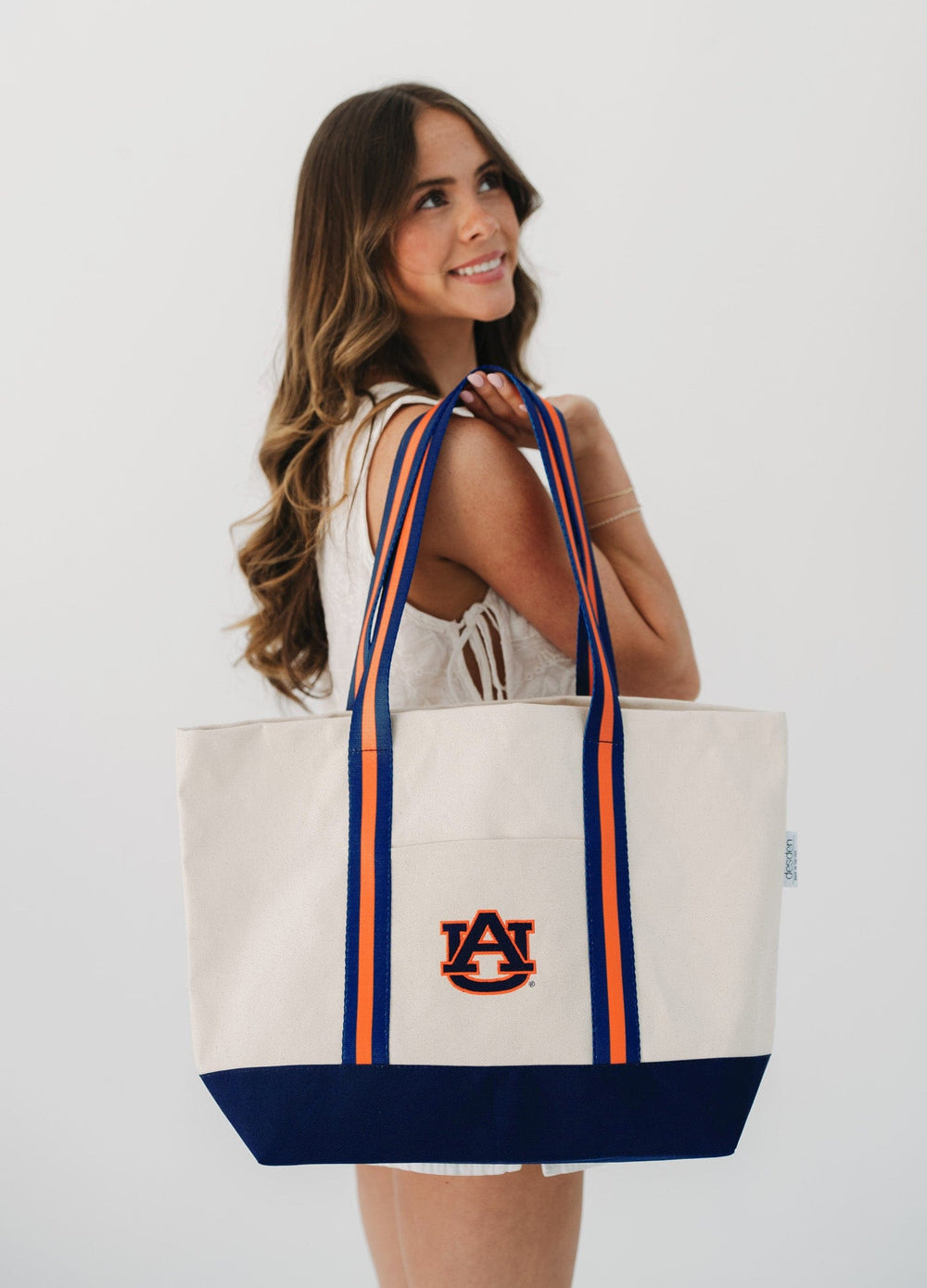 Desden Tote Bag Canvas Boat Tote - Auburn