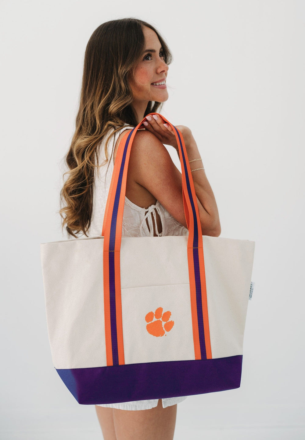 Desden Tote Bag Canvas Boat Tote - Clemson