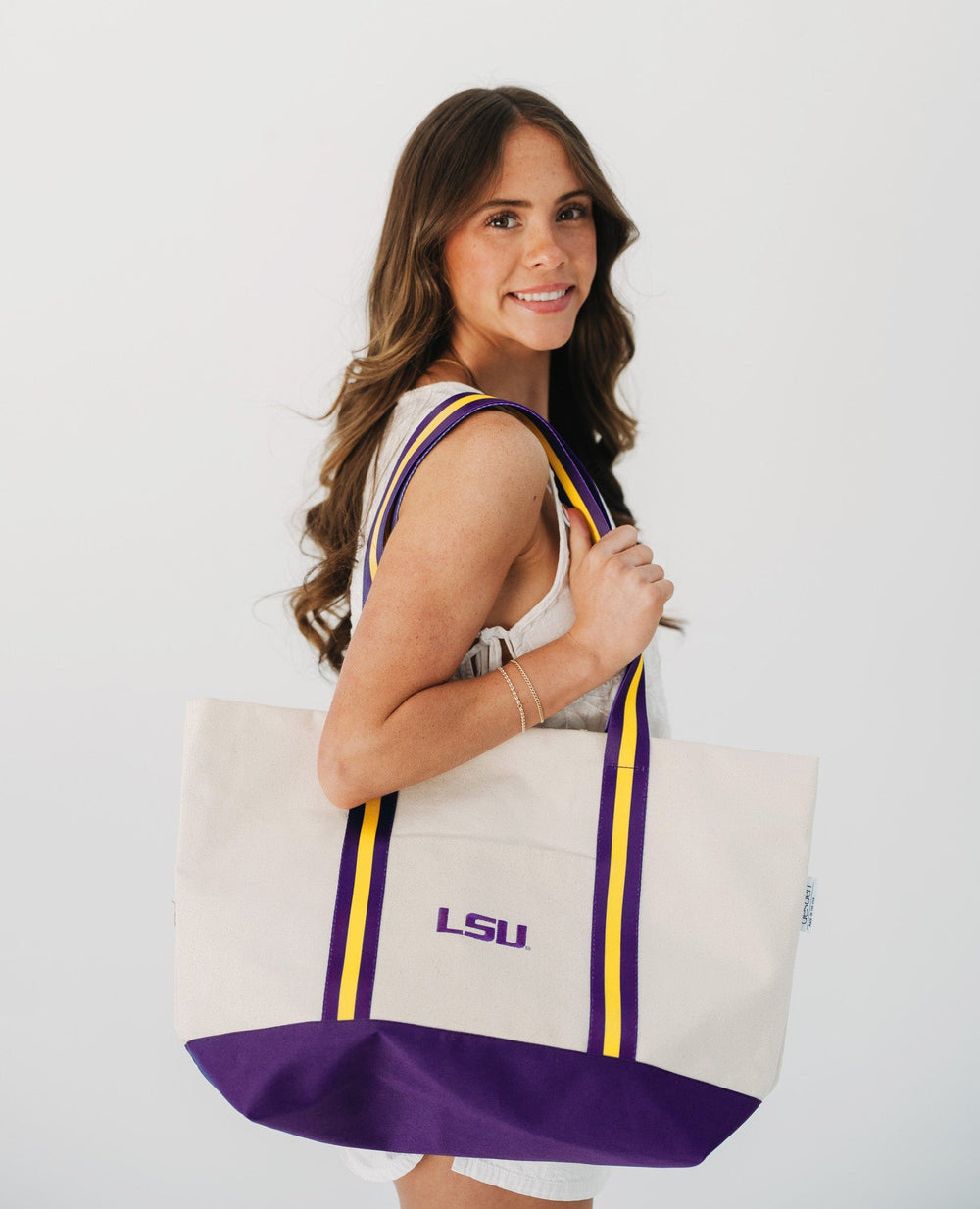 Desden Tote Bag Canvas Boat Tote - LSU