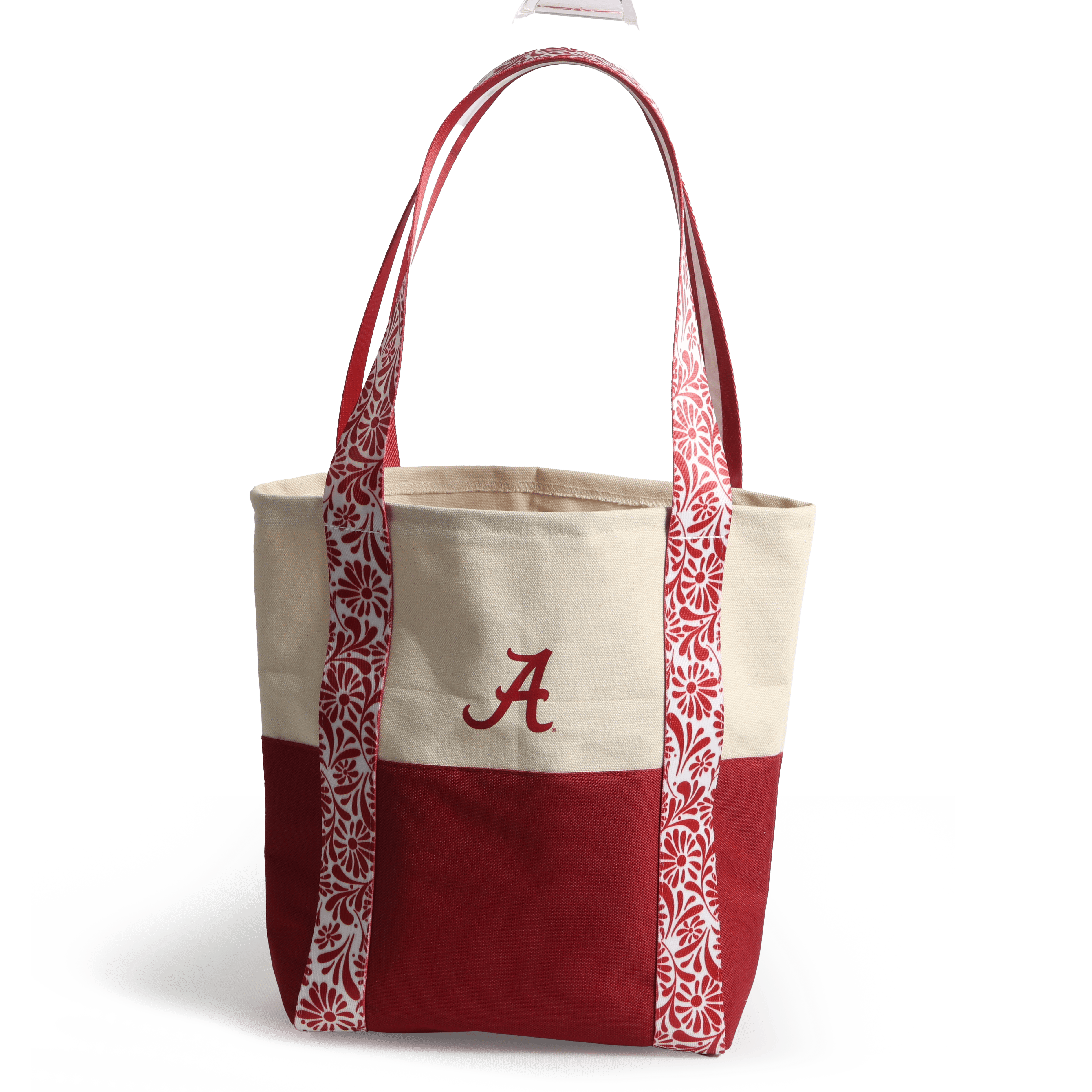 Desden Tote Bag Canvas Mini Tote with Floral Straps – Alabama Crimson Tide