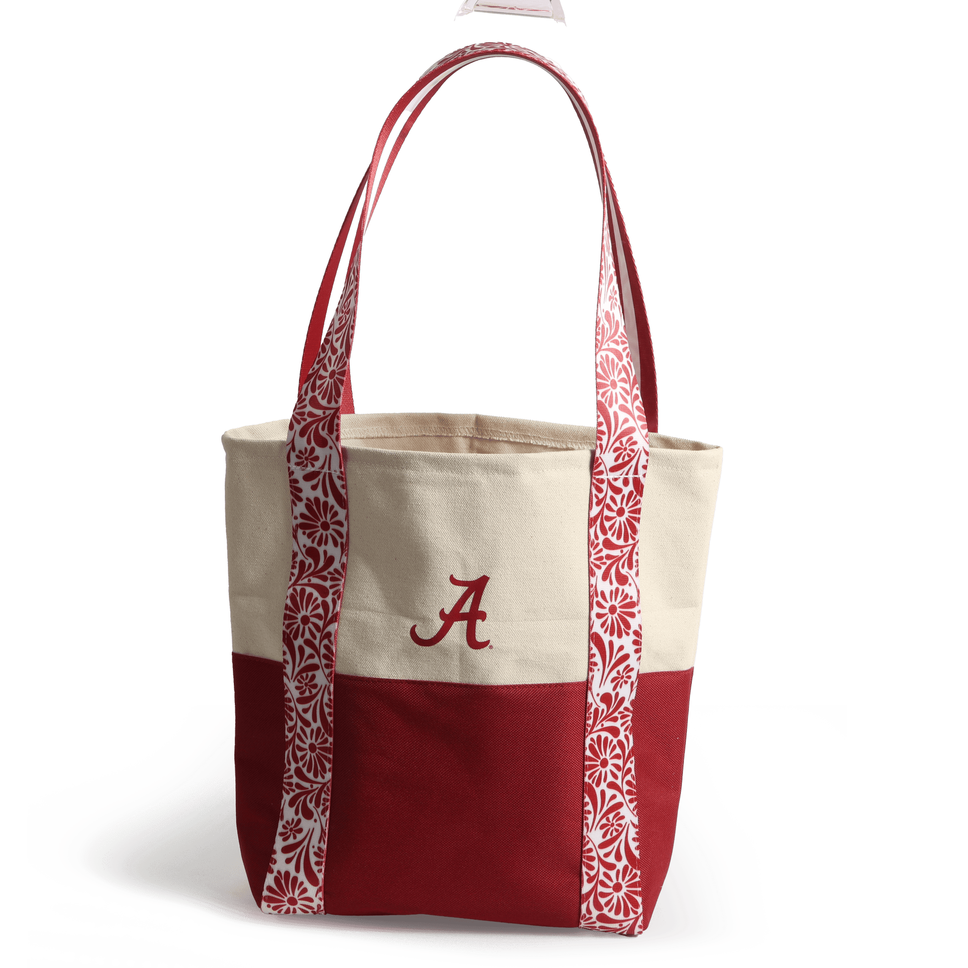 Desden Tote Bag Canvas Mini Tote with Floral Straps – Alabama Crimson Tide