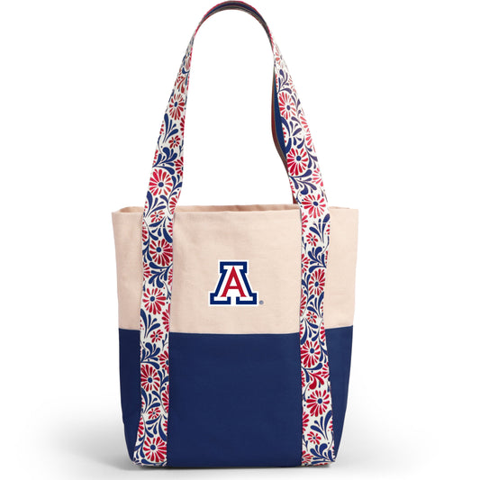 Desden Tote Bag Canvas Mini Tote with Floral Straps – Arizona Wildcats