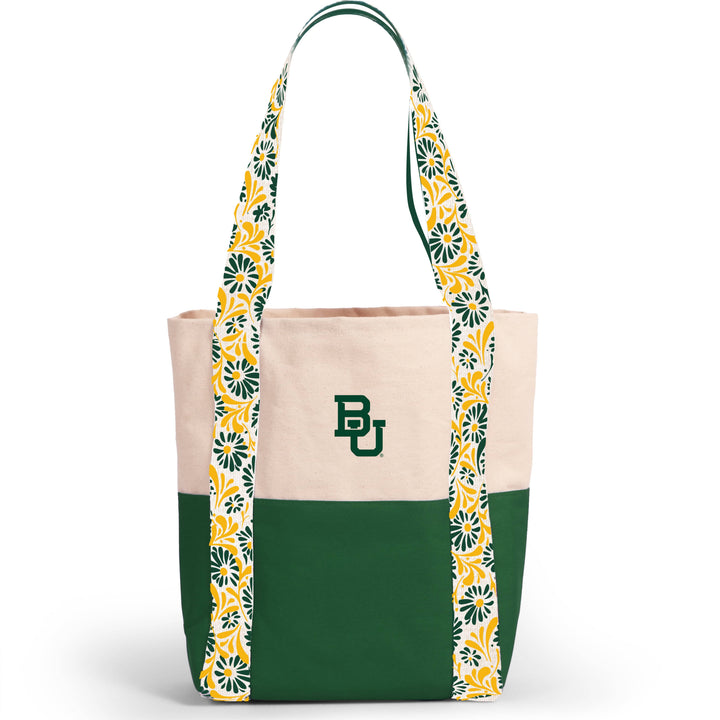 Desden Tote Bag Canvas Mini Tote with Floral Straps – Baylor Bears