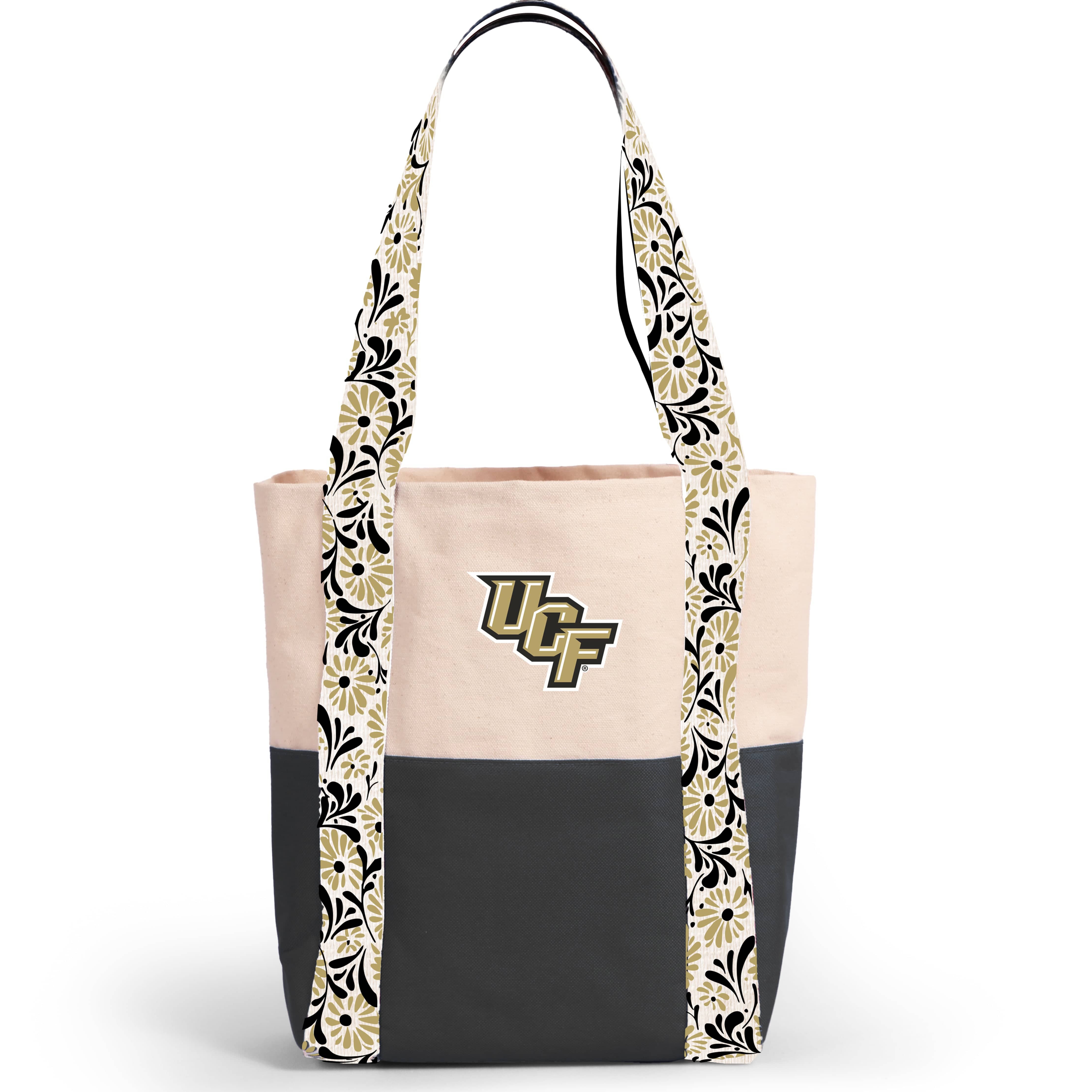Desden Tote Bag Canvas Mini Tote with Floral Straps – Central Florida Knights