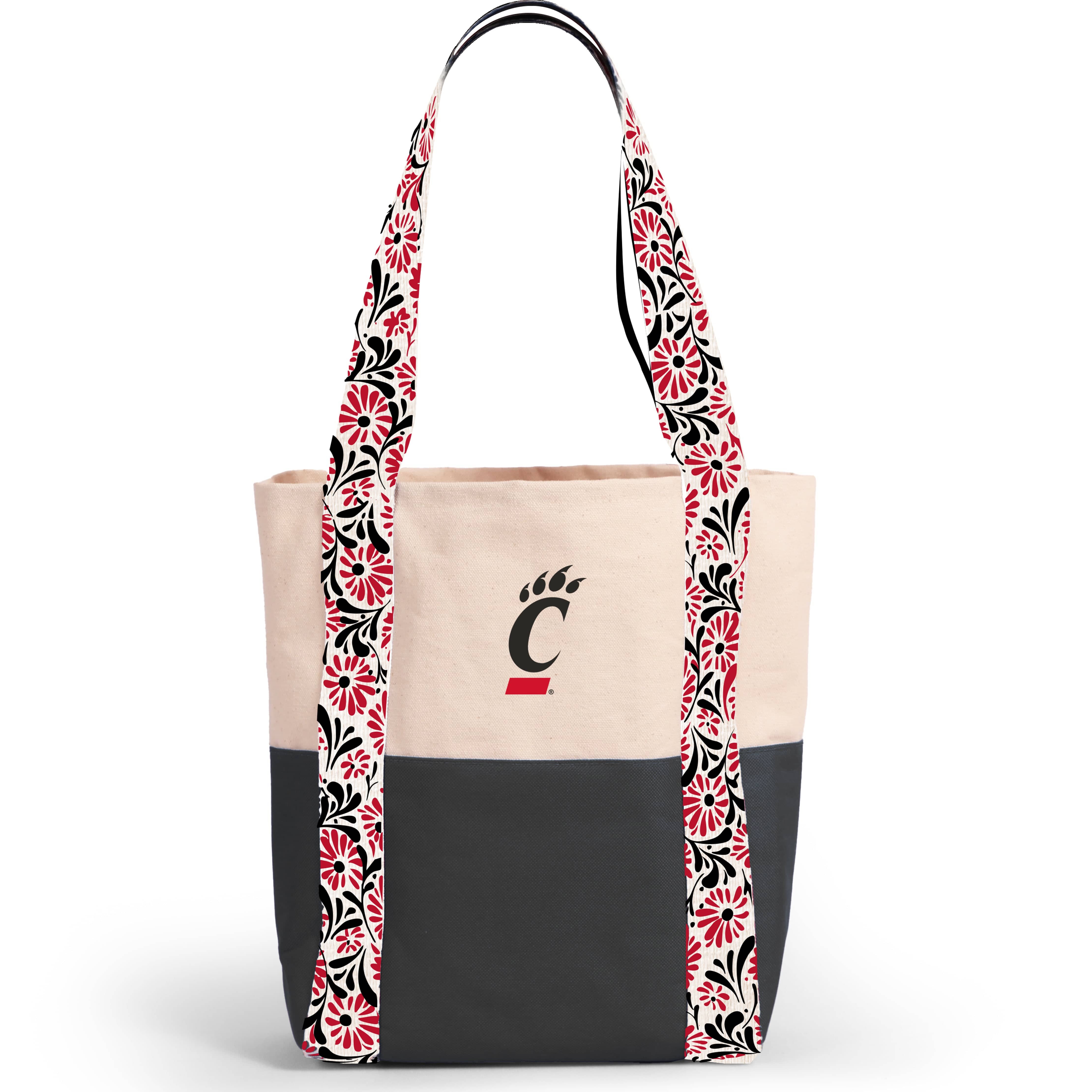 Desden Tote Bag Canvas Mini Tote with Floral Straps – Cincinnati Bearcats