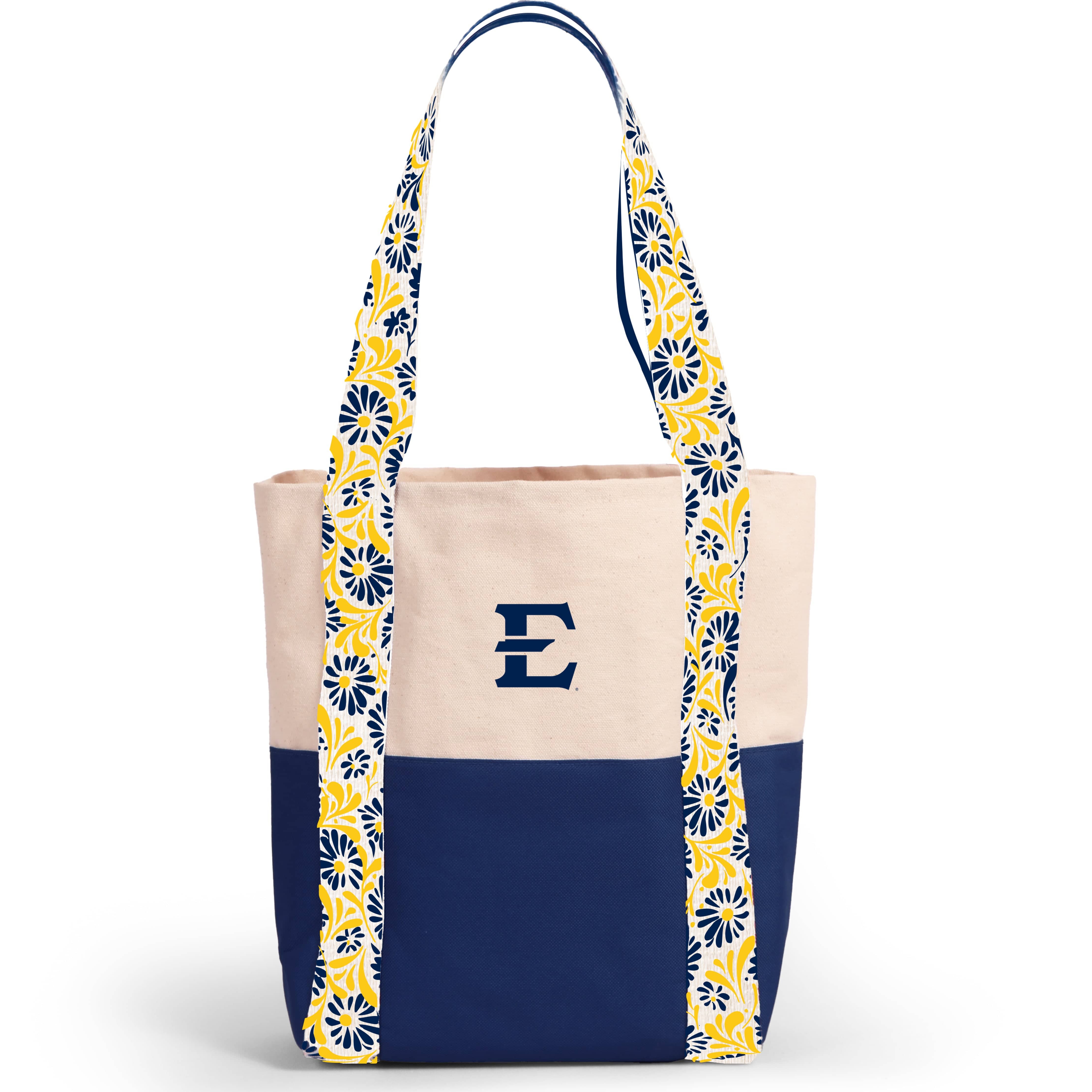 Desden Tote Bag Canvas Mini Tote with Floral Straps – East Tennessee Buccaneers