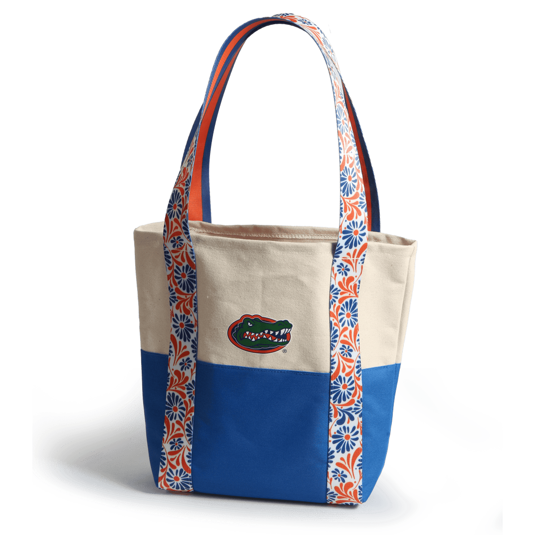 Desden Tote Bag Canvas Mini Tote with Floral Straps – Florida Gators