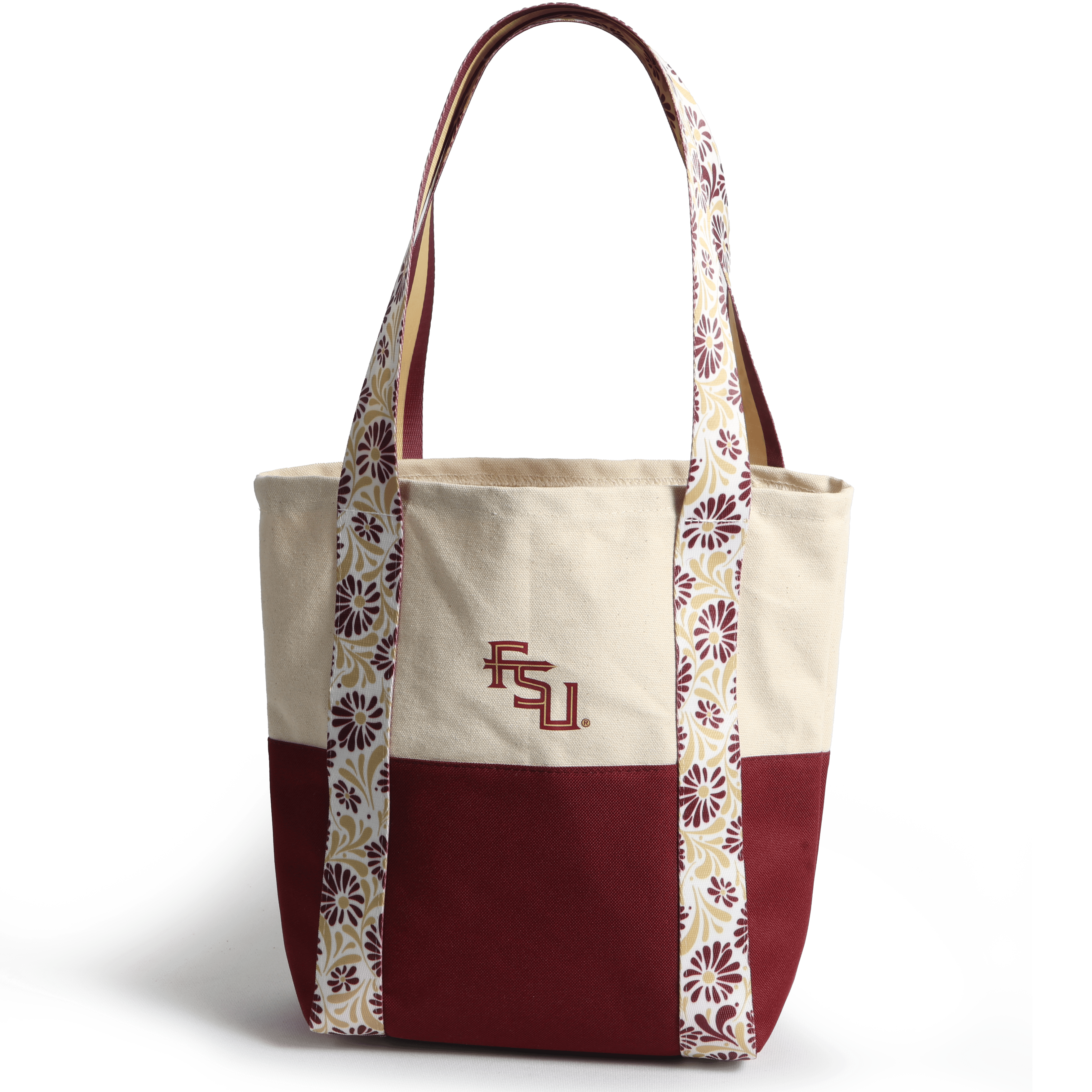 Desden Tote Bag Canvas Mini Tote with Floral Straps – Florida State Seminoles