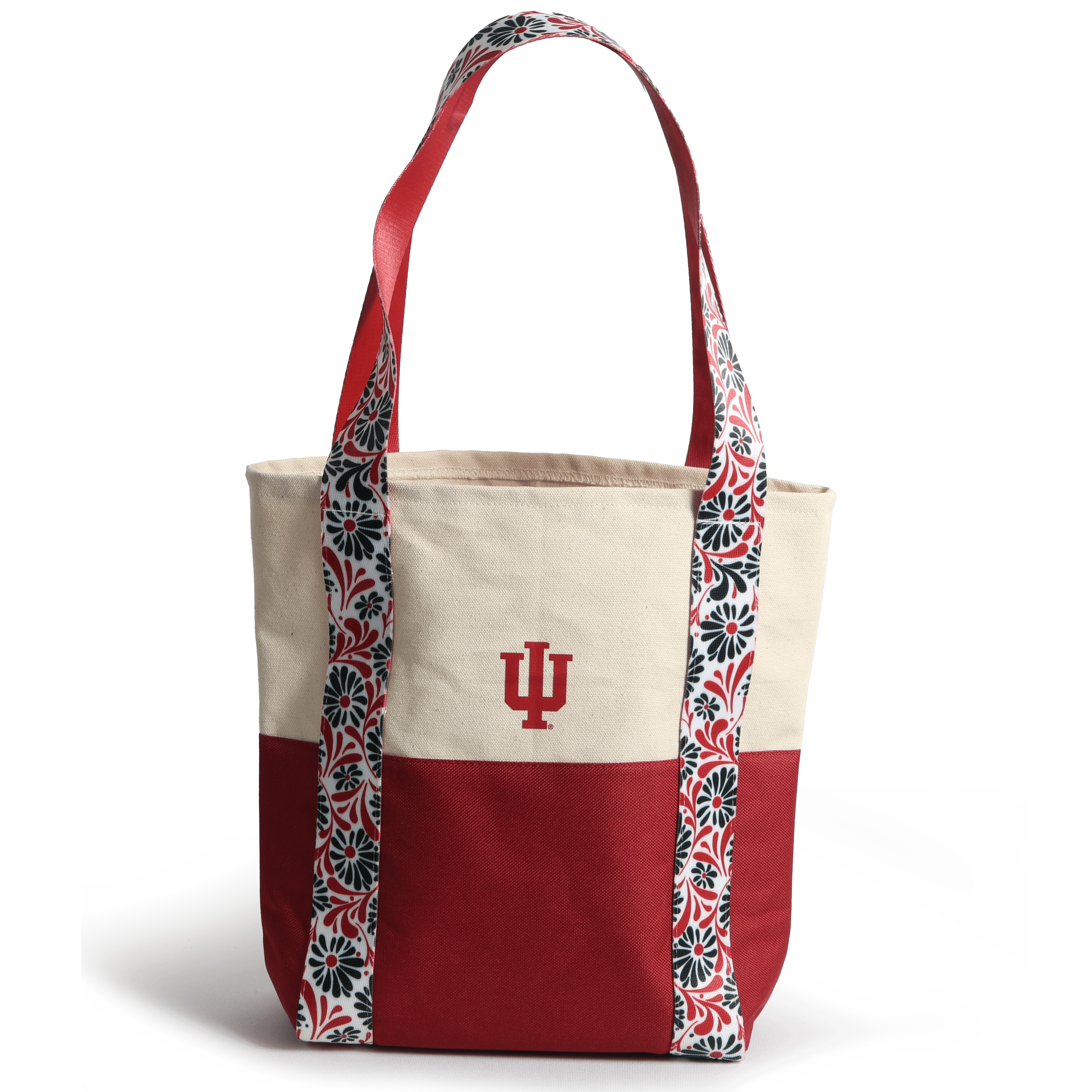 Desden Tote Bag Canvas Mini Tote with Floral Straps – Indiana Hoosiers