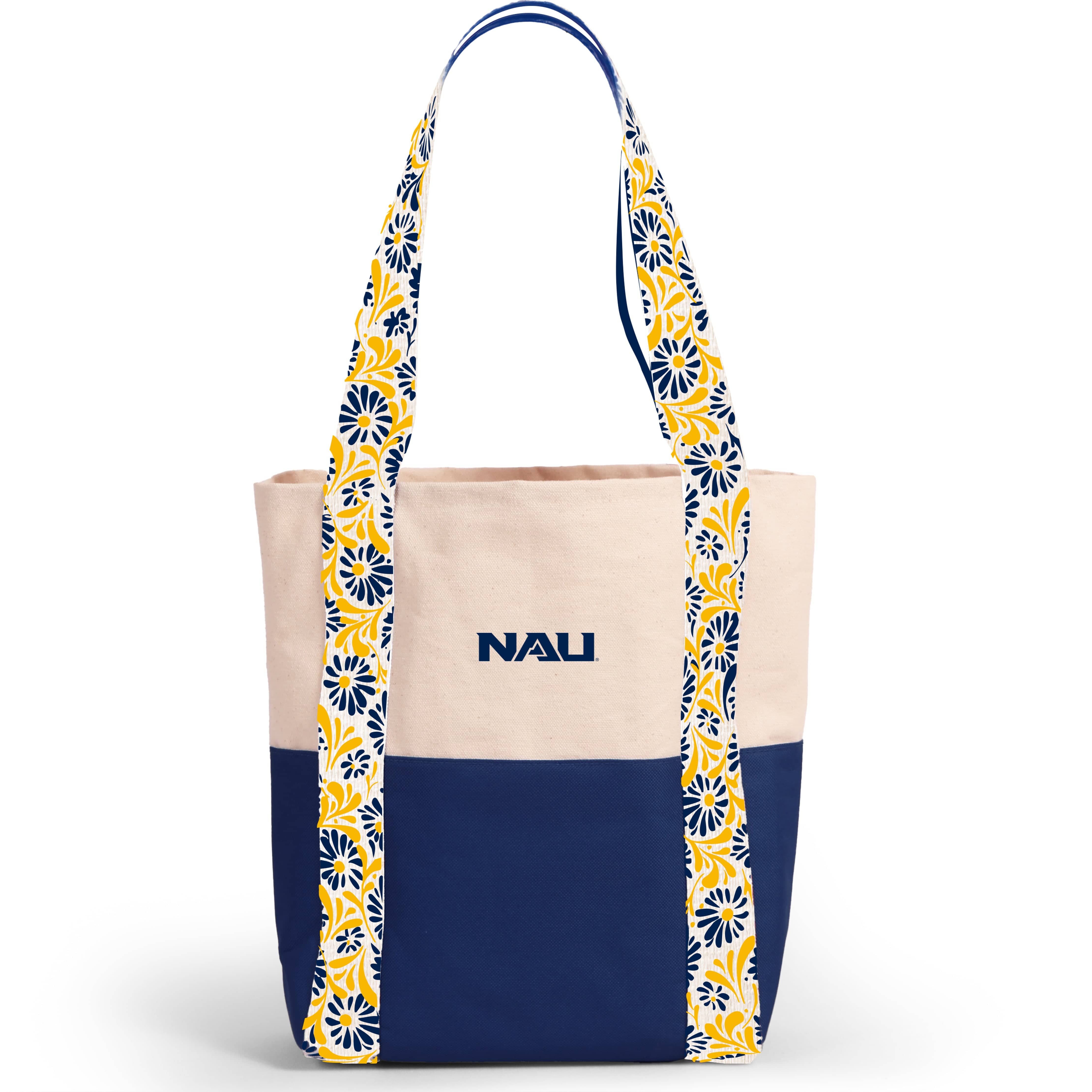 Desden Tote Bag Canvas Mini Tote with Floral Straps – Northern Arizona Lumberjacks