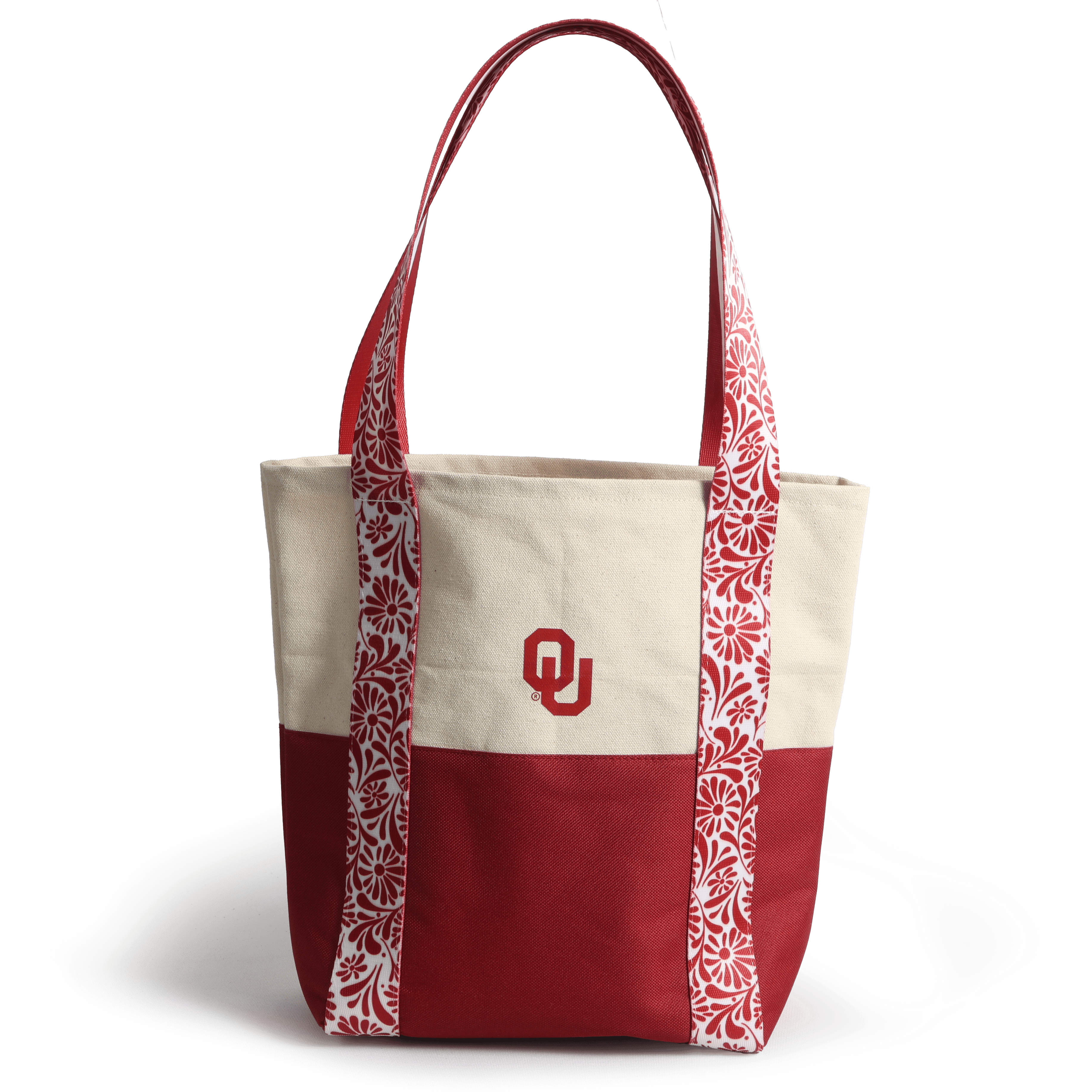 Desden Tote Bag Canvas Mini Tote with Floral Straps – Oklahoma Sooners