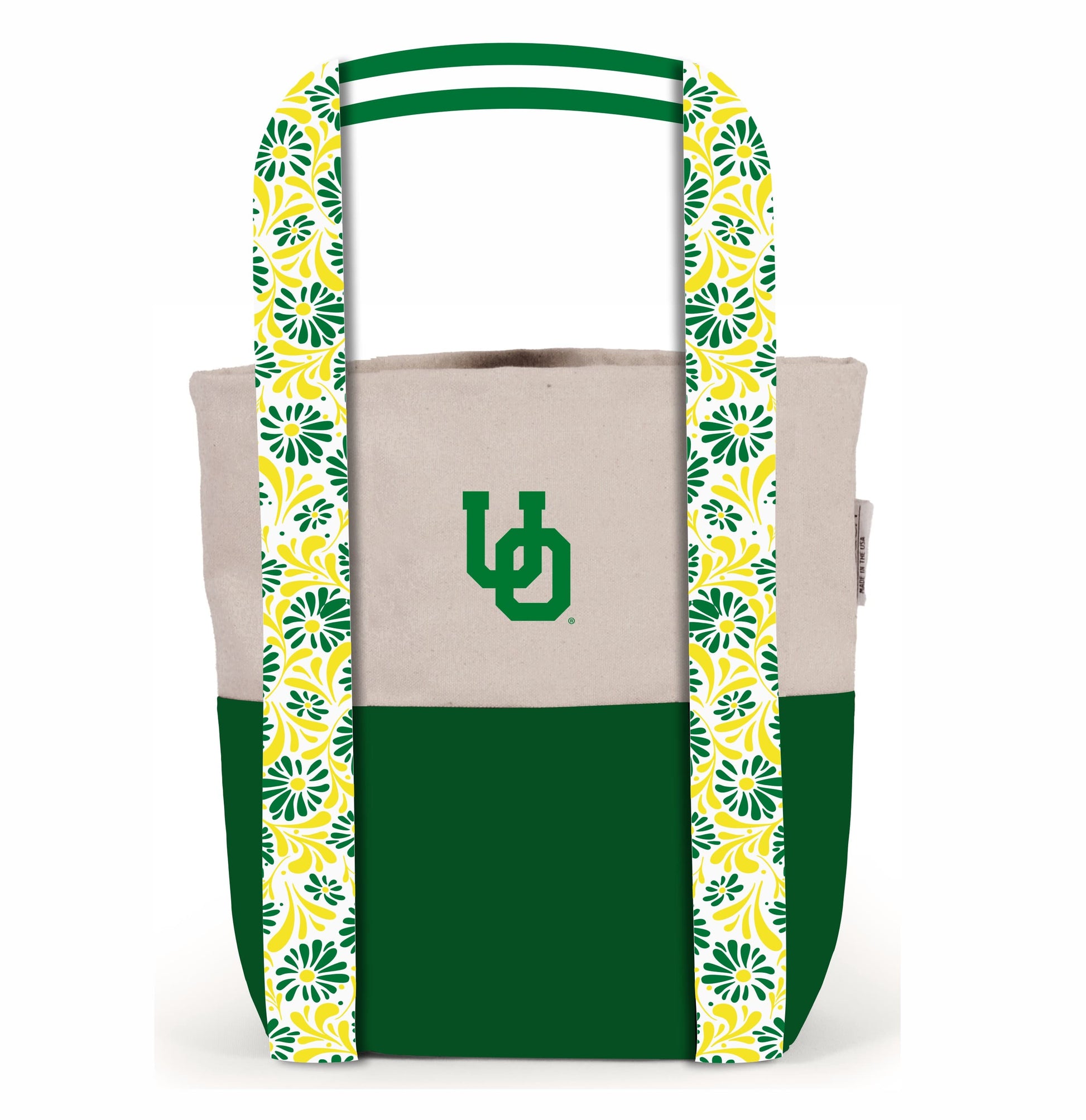 Desden Tote Bag Canvas Mini Tote with Floral Straps – Oregon Ducks