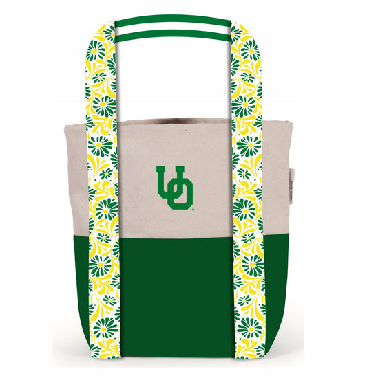 Desden Tote Bag Canvas Mini Tote with Floral Straps – Oregon Ducks