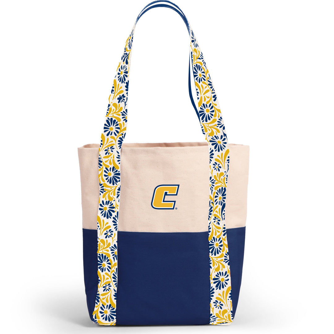 Desden Tote Bag Canvas Mini Tote with Floral Straps – Tennessee Chattanooga Mocs