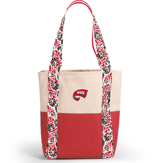 Desden Tote Bag Canvas Mini Tote with Floral Straps – Western Kentucky Hilltoppers
