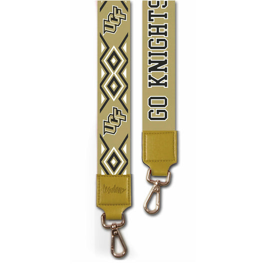 Desden Purse Strap Central Florida printed purse strap in Black and Gold by Desden