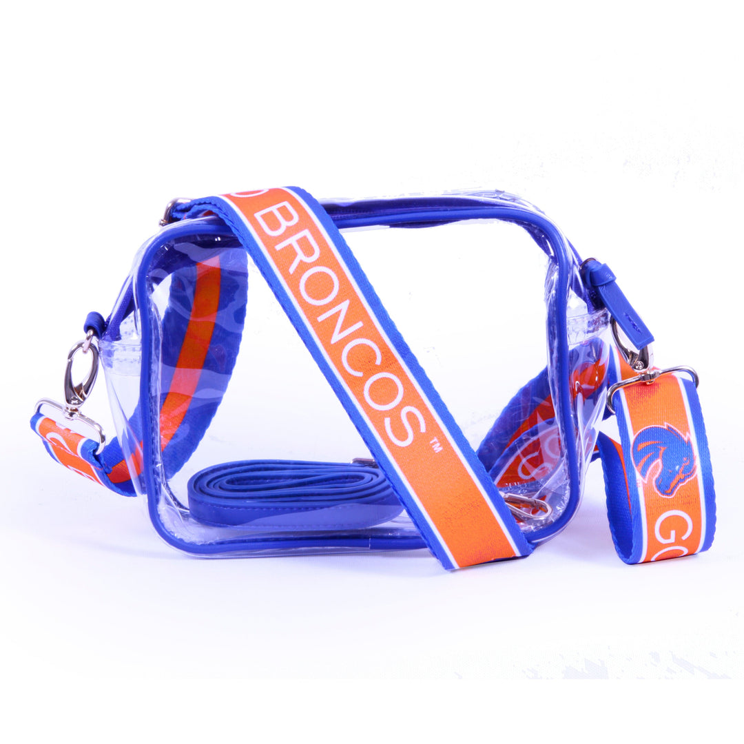 Clear Purse with Patterned Straps - Boise State