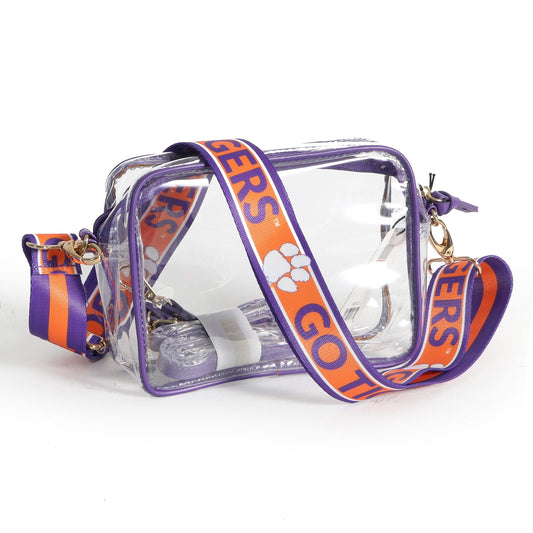 Clemson Tigers Bridget Clear Purse, stadium-approved, officially licensed, by Desden