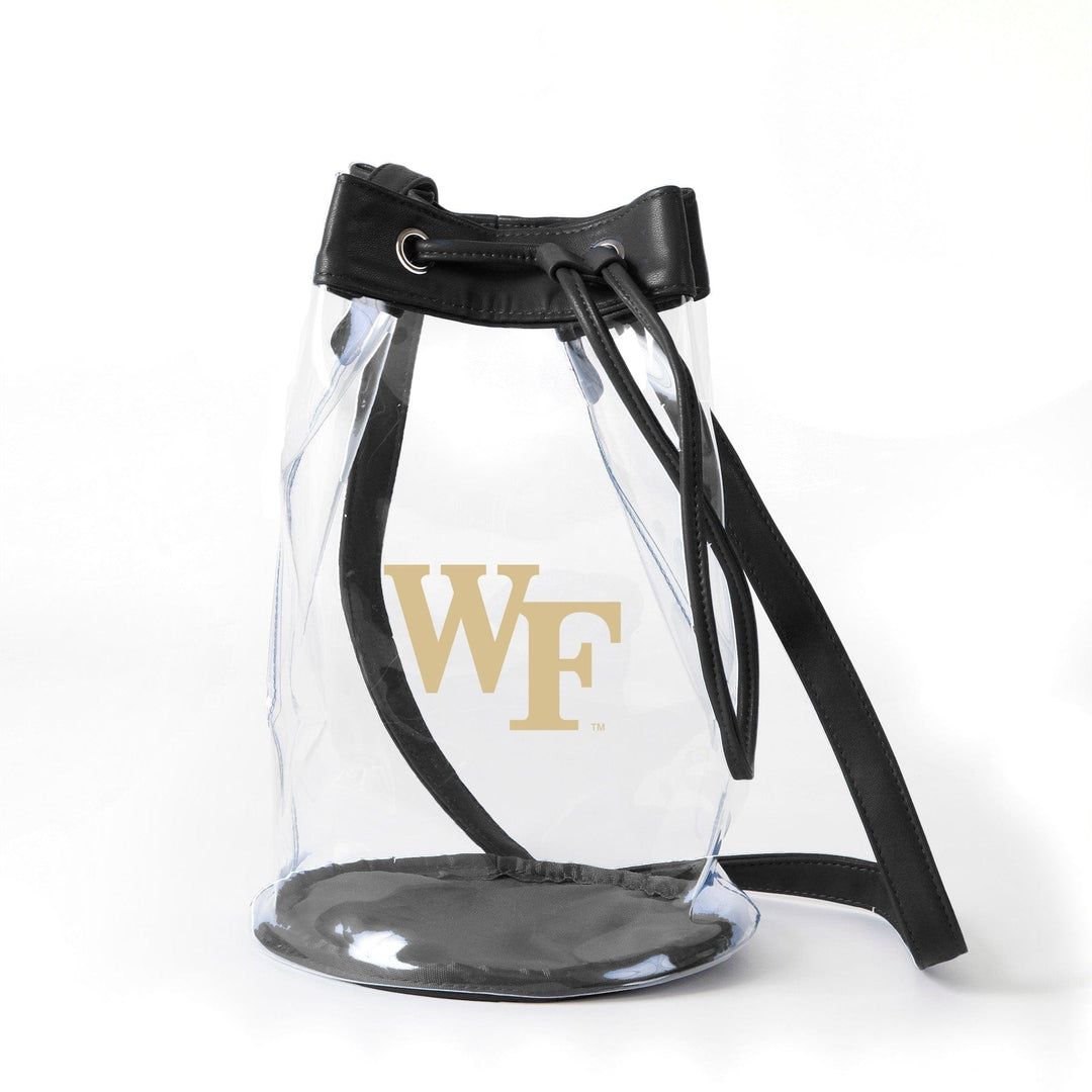 Desden Purse Closeout:Madison Clear Bucket Bag- Wake Forest