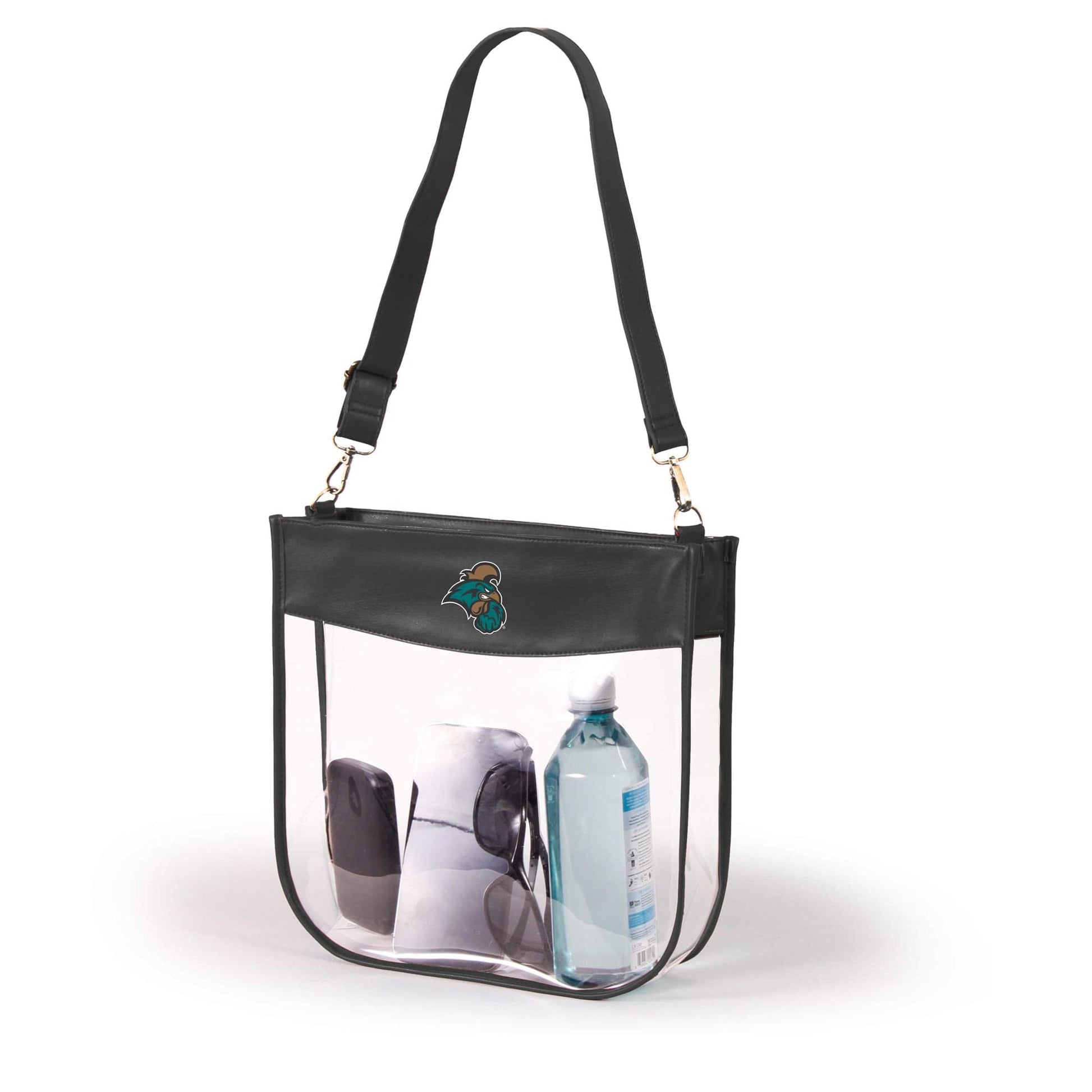 Coastal Carolina Kate Large Clear Purse with Zipper, stadium-approved, officially licensed, by Desden