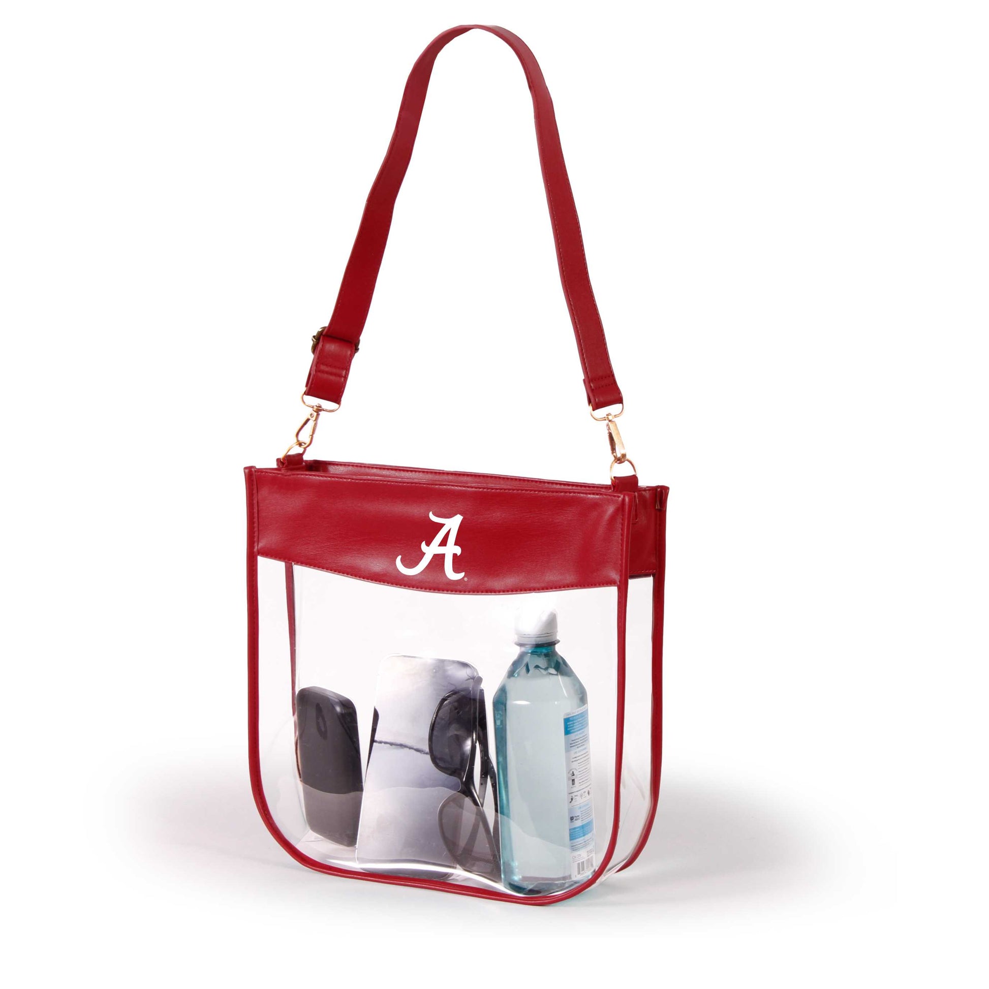 Alabama Kate Large Clear Purse with Zipper, stadium-approved, officially licensed, by Desden