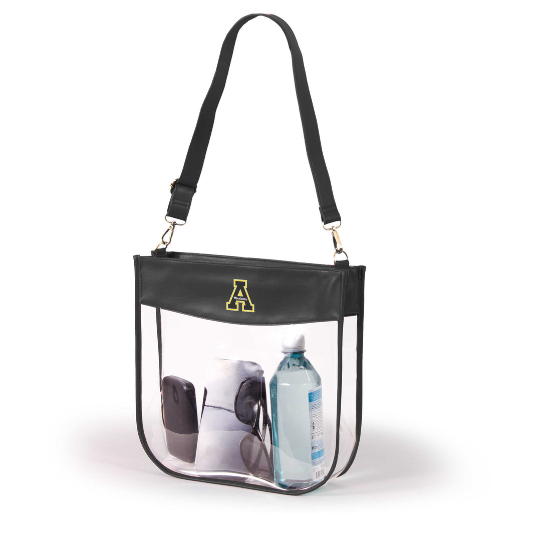 Desden Tote Default Value Appalachian State Clear Purse with Zipper  by Desden