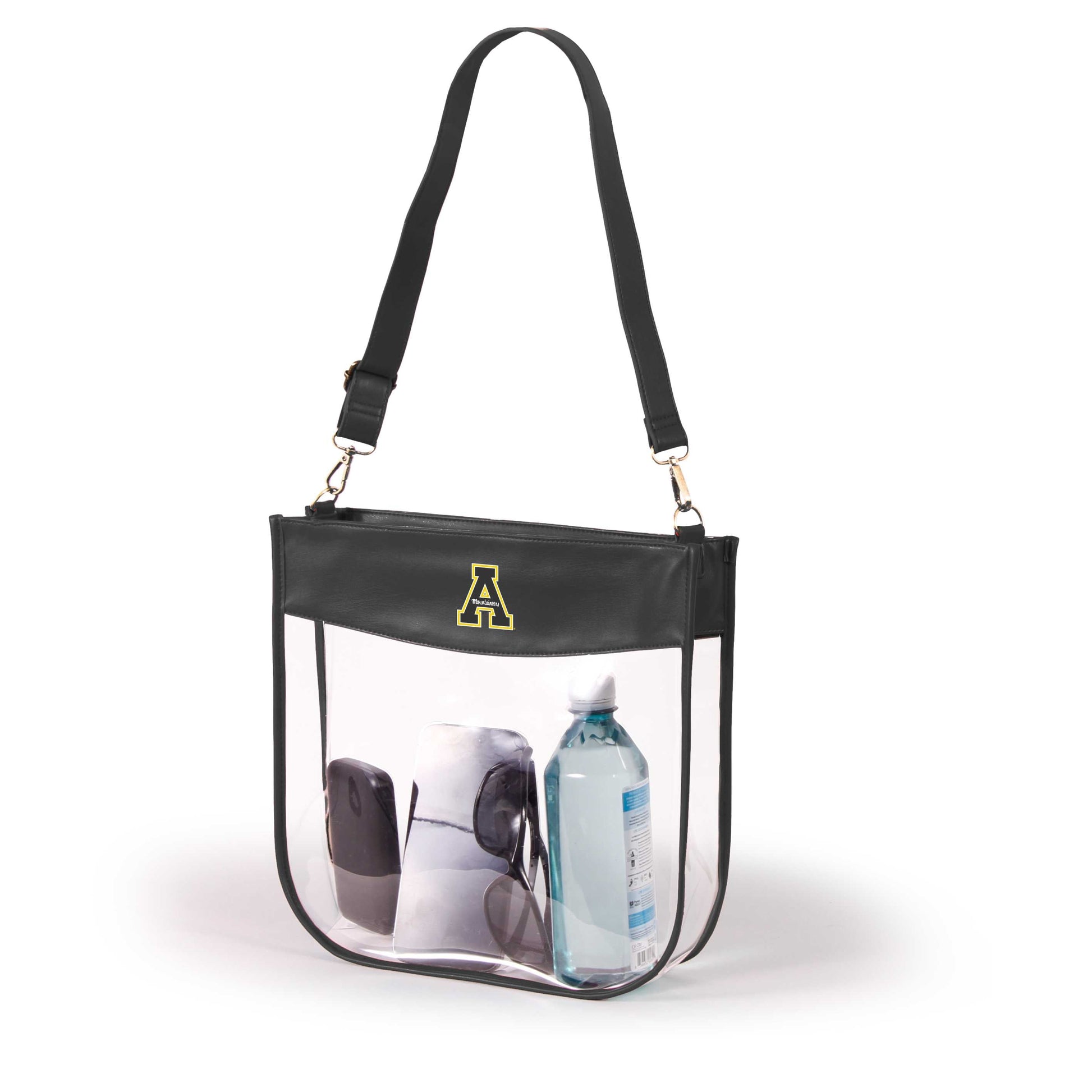Appalachian State Kate Large Clear Purse with Zipper, stadium-approved, officially licensed, by Desden