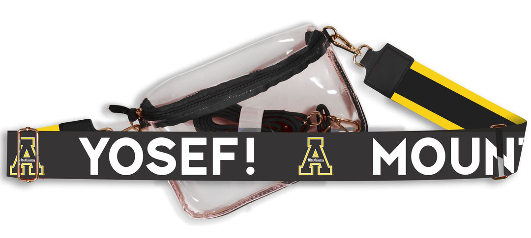 Desden Default Value Appalachian State Hailey Clear Purse with Logo Strap by Desden